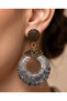 Design gray earrings 5 cm tall