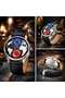 Luxury World Map Analog Leather Strap Men’s Wrist Watch Stylish - 3