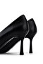 Women's Genuine Leather Black Heeled Shoes - 5