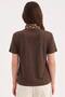 Women's Two-Piece Short Sleeve Design Tshirt with Detachable Shawl Detail - 3