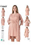 Women's Cotton Lycra Fabric Nursing Nightgown Set with Maternity and Postpartum Features 16237