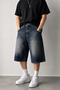 Urban Fit Denim Capri Shorts - 4