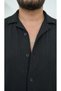 Alaçatı Style Wrinkled Crinkle Fabric Summer Lycra Men's Short Sleeve Shirt and Shorts Set - 7