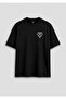 Locals Only Old School Printed Text Relaxed Fit Unisex Black T-Shirt