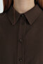 Front Cut Shirt - Brown - 3