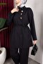 New Season Suit with Side Buttons on the Front - Black Rbz2608Y - 3