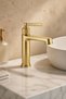 Matte Gold Retro Lavabo Bataryası Vintage Matte Gold Bathroom Sink Fixture Brushed Gold - 4