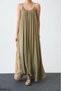 Women's Lined Premium Linen Dress with Adjustable Straps - 4