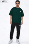 Life on the Go Printed Large Size Unisex T-Shirt Tracksuit Set - 2
