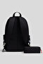 Metro Black Modular Multi-Compartment Reflective Girls'/Boys' School Bag and Pen Holder Set - 3