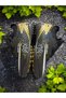 Children's Turf Football Shoes Black-Gold High-Top Grass Field (Flat) - 5