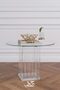 CrystalCircle Modern Glass Side Table – 70×70x100 cm, Premium Transparent Design with 15 mm Thick Glass - 2