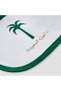 Palm Tree Print Bib with Snap Button Closure - 3
