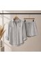 Women's Summer Muslin Shirt Shorts Stylish Set - 5