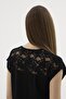 Women's Short Sleeve Black Pajama Set with Shorts C3T9N512 - 4