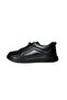 Vero Genuine Leather Men's Sneaker with Laces, Daily Comfortable Shoes, Black - 3