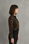 Women's Leopard Pattern Long Sleeve Shirt - 3