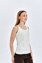 Long women's tank top 586-04 ecru - 2