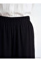 Black Elastic Waist Wide Leg Women's Trousers - 3