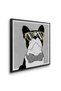 Cool Boston Terrier Abstract Wall Art | Framed Canvas Print with Gold Foil Embossed | Luxury Modern Decor for Living Room, Bedroom, Office & Gift - 3