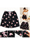 Women's Bamboo Viscose Patterned Bermuda Shorts Pajama Bottoms Home Wear Comfortable Fit - 3