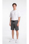 Men's Smoked Color Combed Cotton Fabric Shorts with Side Pockets Bermuda - 2