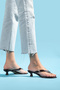Brown Patent Leather Flip-Flops with Heels Orthopedic Women's Sandals - 3
