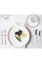 E-far 40-Piece Silverware Set, Stainless Steel Flatware Set Service for 8, Modern Tableware Cutlery Set - 7