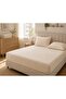 100% Cotton Muslin Elastic Sheet Set Natural Ecru Color 120X200 cm with 1 Muslin Pillowcase - 4