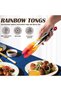 Heat Resistant Silicone Kitchen Tongs Set, 2-Pack Stainless Steel Cooking Tongs with Non-Slip Grip - 4