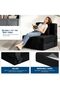 2-in-1 Folding and Convertible Sofa Bed for Living Room – High-Density Foam – Compact and Portable – Includes Cushion – Ideal for Small Spaces – Black - 3