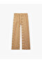 Ethnic Embroidery Detailed Wide-Legged Trousers with Belted Waist - 4