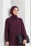 Casual Cut Shirt and Collared Trousers Two-Piece Set Burgundy 26Yt607 - 4