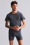 Egyptian Modal by Tencel Hercules Slim Fit Crew Neck Undershirt / T-Shirt Anthracite - 2