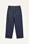 Wide Leg Navy Blue Trousers H7052Ax26Sm - 8