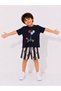 Boys' Summer Sports Stylish T-Shirt with Dog Detail and Shorts Set for Ages 3-10