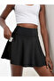 Women's high-waisted pocketed sandy short skirt - 3