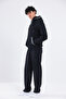 Modal Fabric Hooded Zippered Men's Sweatshirt with Contrast Detail - 2