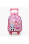 MustTeam Pets Print 3-Piece Trolley Bag Set for Girls 2-5 Years with Pencil Case - 12 inches - 2