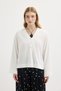 Buttoned V-Neck Shirt Ecru