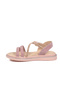 26A94 P Powder-Silvery Girls' Sandals - 4