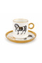 Horse Figured Gold Gilded Porcelain Turkish Coffee Cup Set for 6 People - 3