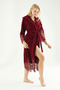 Hooded Bamboo Cotton Lace Women's Bathrobe Soft Textured Stylish - 5