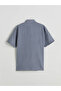 Blue Comfortable Fit Short Sleeve Plaid Men's Shirt - 6