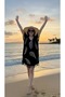 Cotton Black Printed Pareo – Cotton Beach Dress with Loose Fit, Tassel Detail Summer Pareo - 3