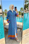Women's Buttoned Hijab Shirt Dress