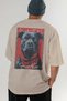 For Dog Lovers 32 Beige Oversize T-Shirt with Dog Print on the Back 100% Cotton Unisex Dog Lover Premium Design - 6