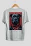 For Dog Lovers 32 White Oversize T-Shirt with Dog Print on the Back 100% Cotton Unisex Dog Lover Premium Design
