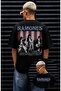 Unisex Ramones America Flag Back Print T-Shirt, Oversize Rock Band Themed Crew Neck Tshirt