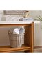 Aronica Willow Storage Basket With Handle 35x30x24cm- Grey